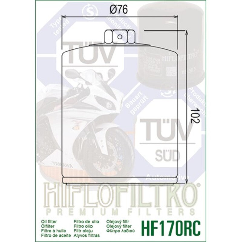 HIFLOFILTRO Performance Oil Filter Chrome - HF170CRC