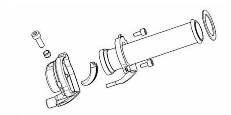 PIAGGIO THROTTLE HANDLES 124MM MP3/X8/X9/X EVO