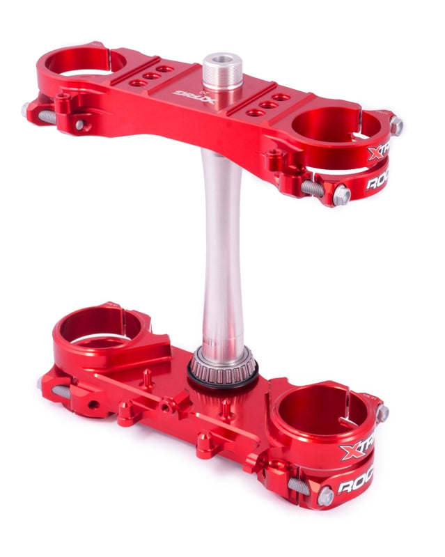 XTRIG ROCS Tech Triple Clamp Offset 22mm Red Honda CRF