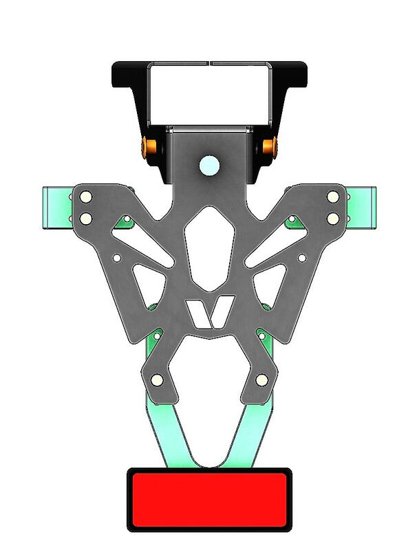 V PARTS License Plate Holder Black Yamaha