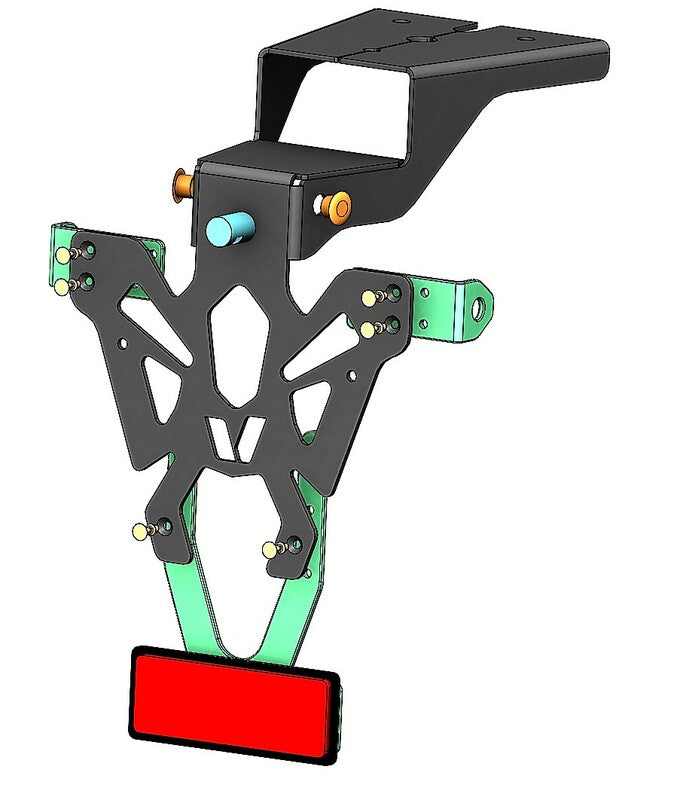 V PARTS License Plate Holder Black Yamaha