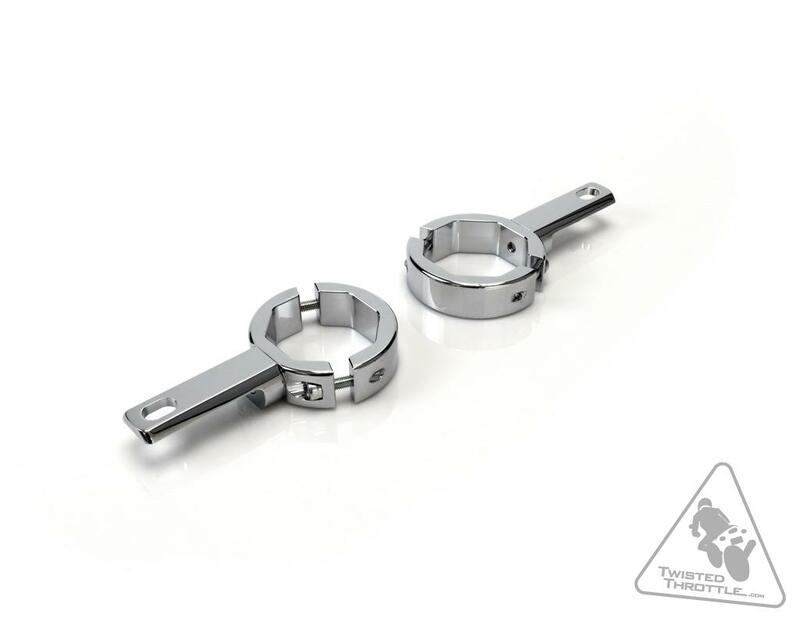 DENALI Forks Tubes Light Mount Ø39-49mm Chrome