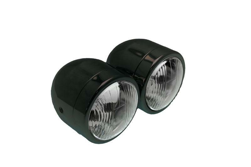 BIHR Twin Headlight Universal Ø90mm Black