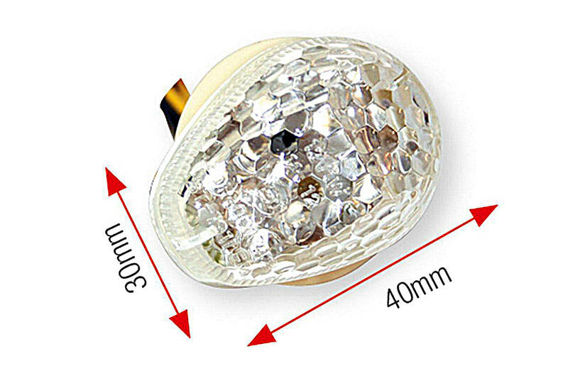 BIHR Yamaha YZF-R1/R6 Style LED Indicator Module Lens Clear (Pair), Front & Rear