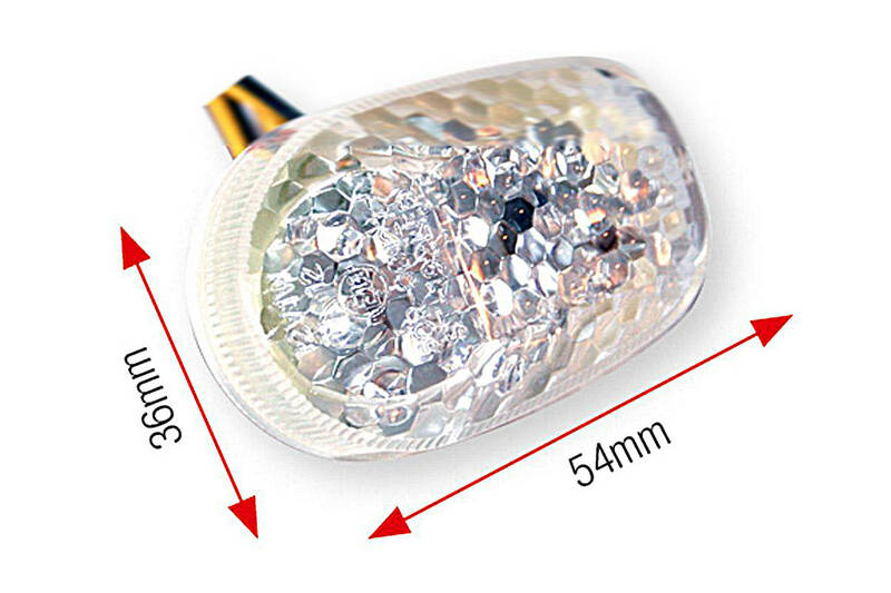 BIHR Suzuki Style LED Indicator Module Lens Clear (Pair), Front & Rear