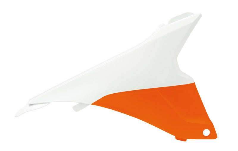 RACETECH Left Air Box Cover White/Orange KTM SX85