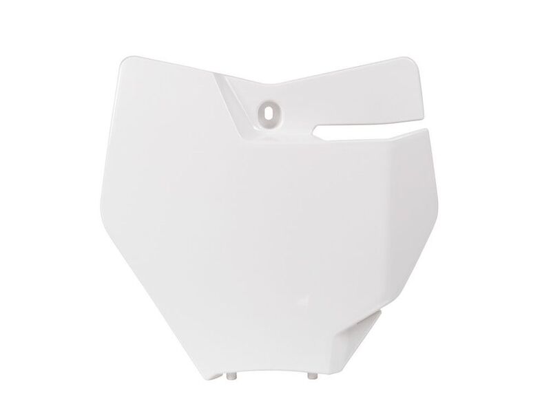 RACETECH Front Number Plate White KTM