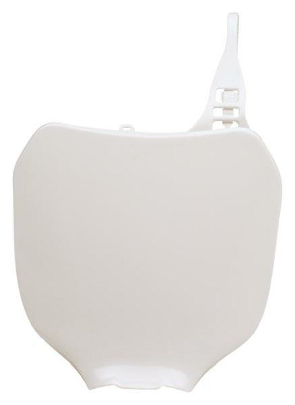 RACETECH Front Number Plate White Yamaha