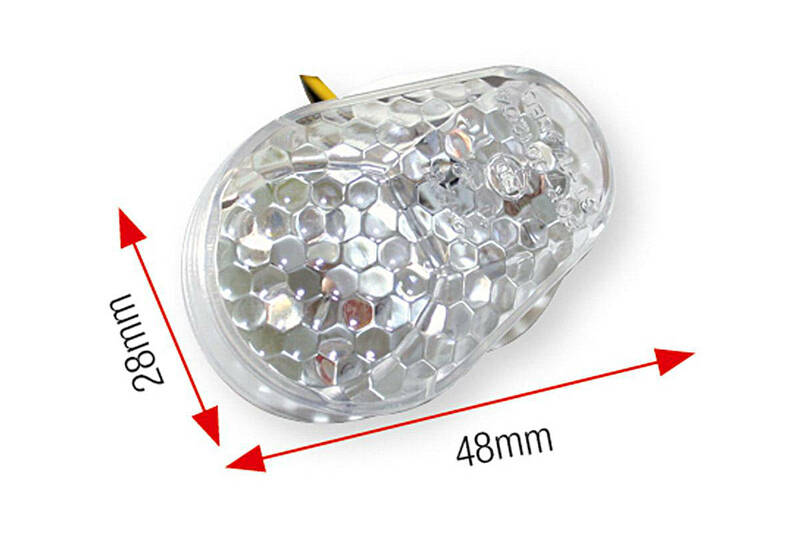 BIHR Kawasaki Style LED Indicator Module Lens Clear (Pair), Front & Rear