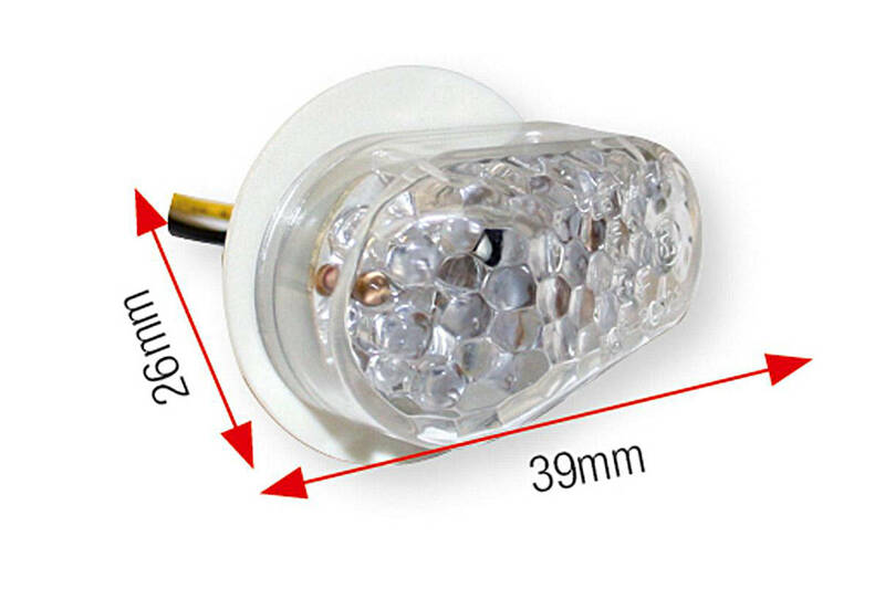 BIHR Yamaha Style LED Indicator Module Lens Clear (Pair), Front & Rear