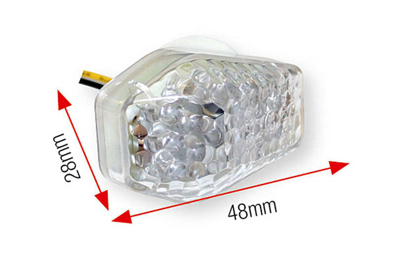 BIHR Suzuki Style LED Indicator Module Lens Clear (Pair), Front & Rear