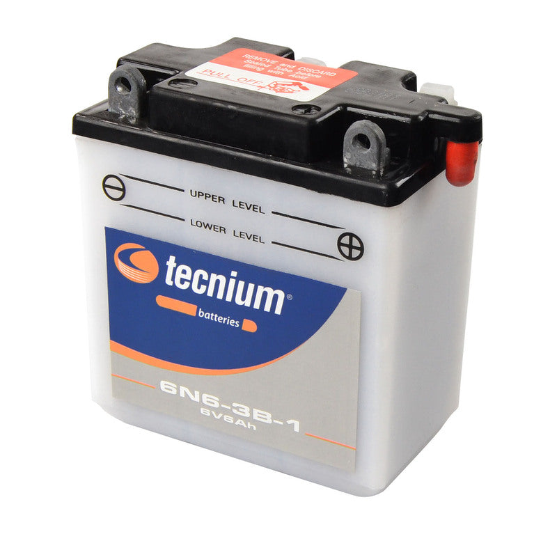 TECNIUM Battery Conventional with Acid Pack - 6N6-3B-1