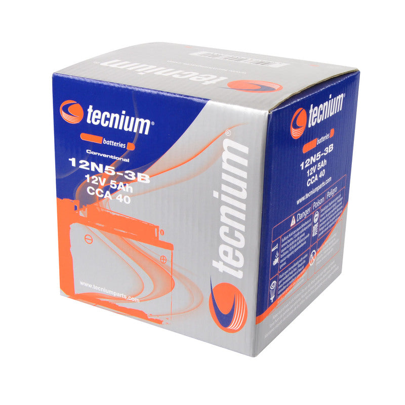 TECNIUM Battery Conventional with Acid Pack - 12N5-3B