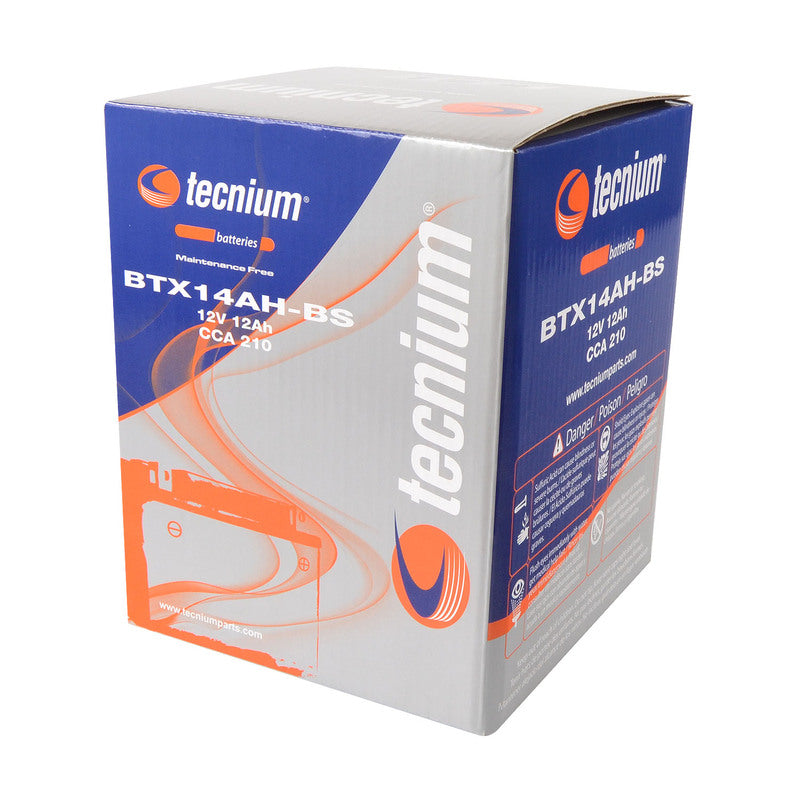 TECNIUM Battery Maintenance Free with Acid Pack - BTX14AH-BS