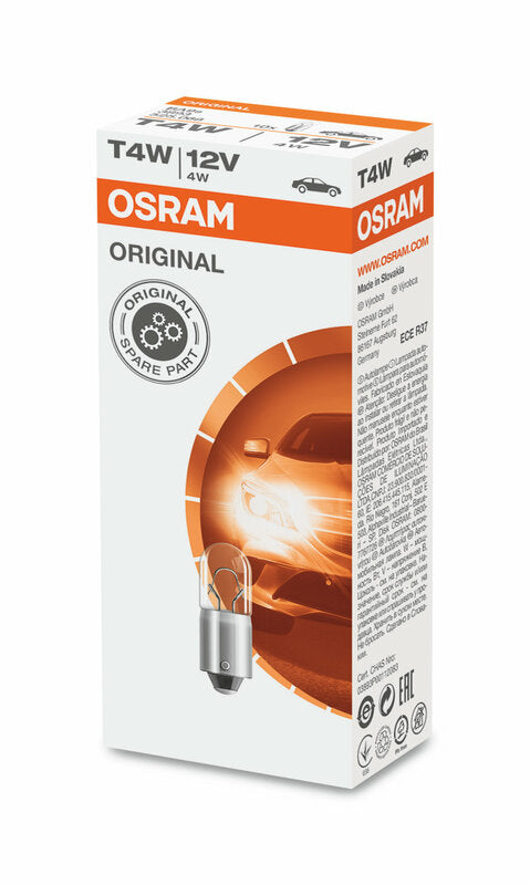 OSRAM Original Line T4W Light Bulbs 12V 4W - x10