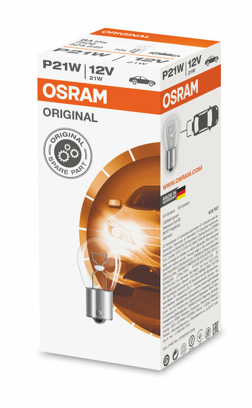 OSRAM Original Line P21W Light Bulbs 12V 21W - x10
