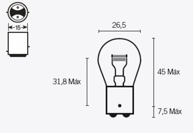 TECNIUM P21 Light Bulbs 6V 21/5W - x10