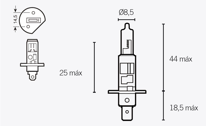V PARTS H1 Light Bulbs 12V 55W