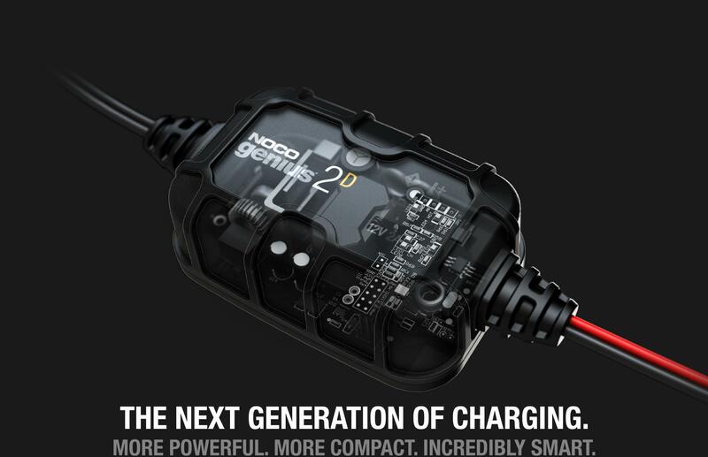 NOCO Genius2 Smart Battery Charger with Clamps 6/12V 2A