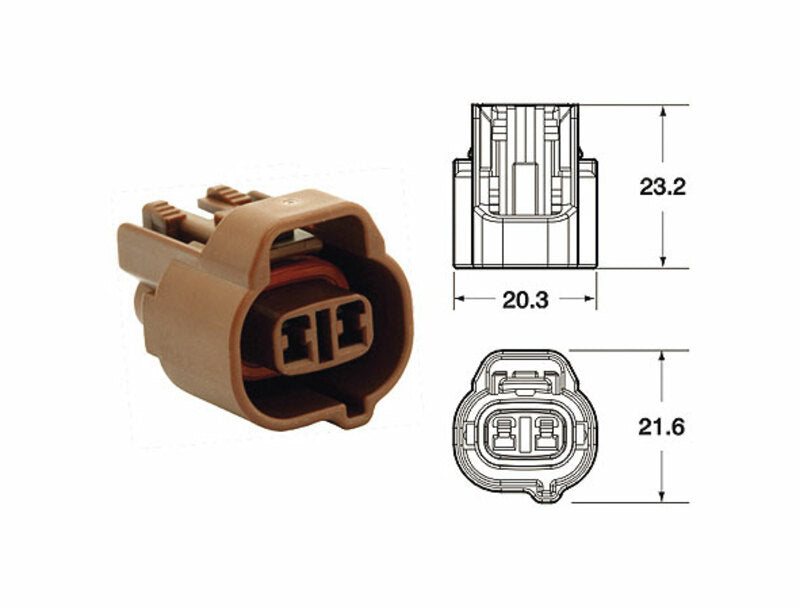 BIHR Female Connector 090 SMTO series OE Type 2 plugs end set Brown - 5pcs