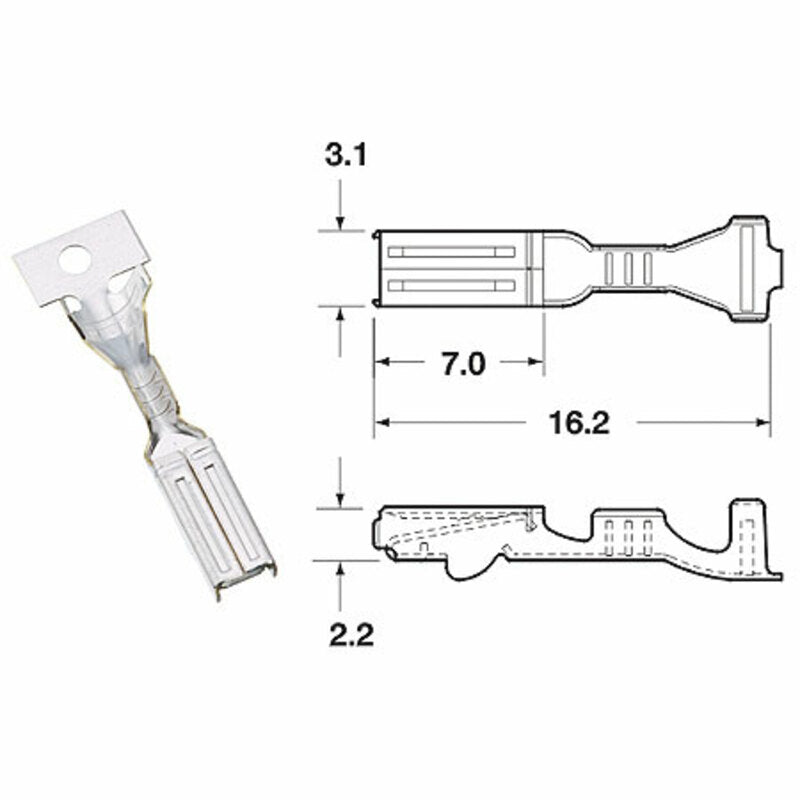 BIHR Female Connector 090 FRKW series Ø0,5mm²/0,85mm²