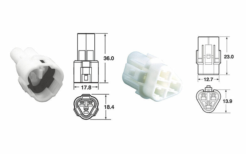 BIHR 3 plugs end set Connectors 090 SMTO series OE Type Ø0,85mm²/1,25mm² - 5 sets