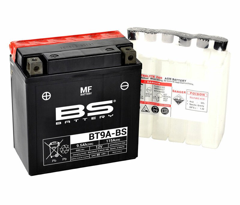 BS BATTERY Battery Maintenance Free with Acid Pack - BT9A-BS