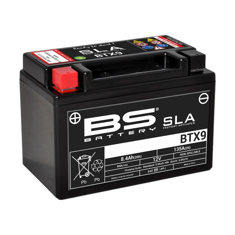 BS BATTERY SLA Battery Maintenance Free Factory Activated - BTX9