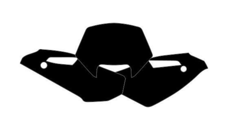 BLACKBIRD Plate Stickers Black Husqvarna WR125/WRE125