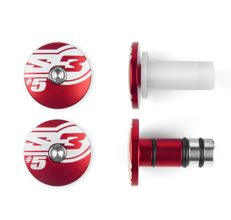 S3 End 5 Bar Ends Ø12mm Red