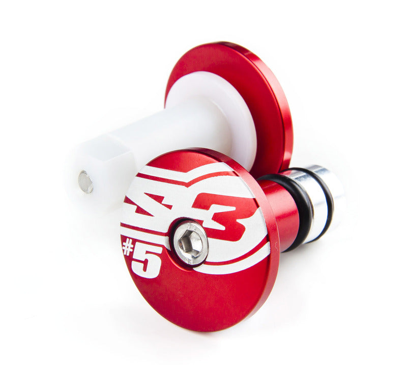 S3 End 5 Bar Ends Ø12mm Red