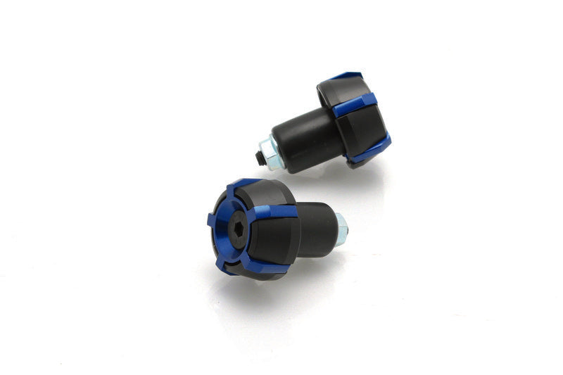 V PARTS Bar Ends Aluminum Spark Ø18mm Black/Blue