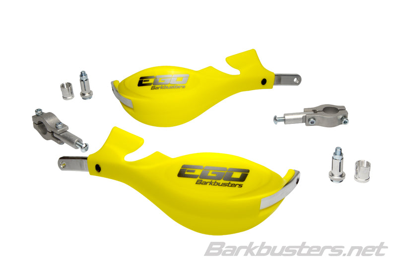 BARKBUSTERS EGO Handguard Two Point Mount Straight Ø22mm Yellow