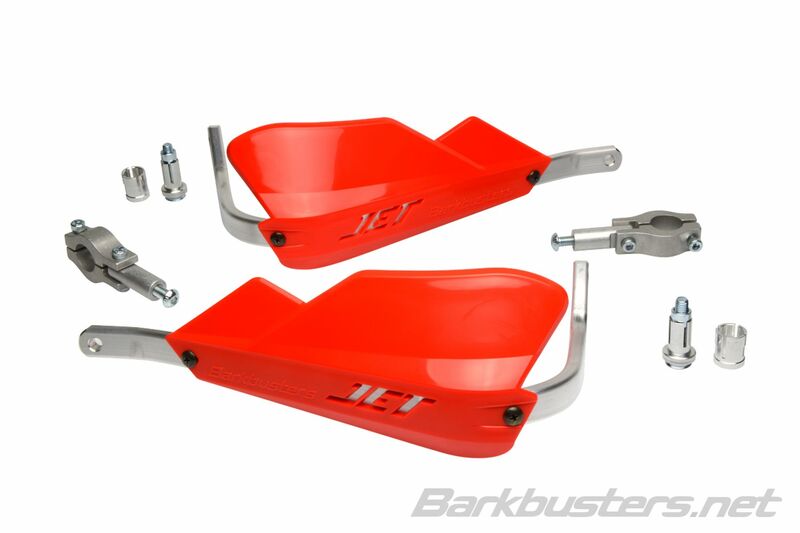 BARKBUSTERS Jet Handguard Two Point Mount Straight Ø22mm Red