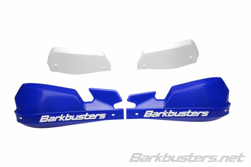 BARKBUSTERS VPS MX Handguard Plastic Set Only Blue/White Deflector
