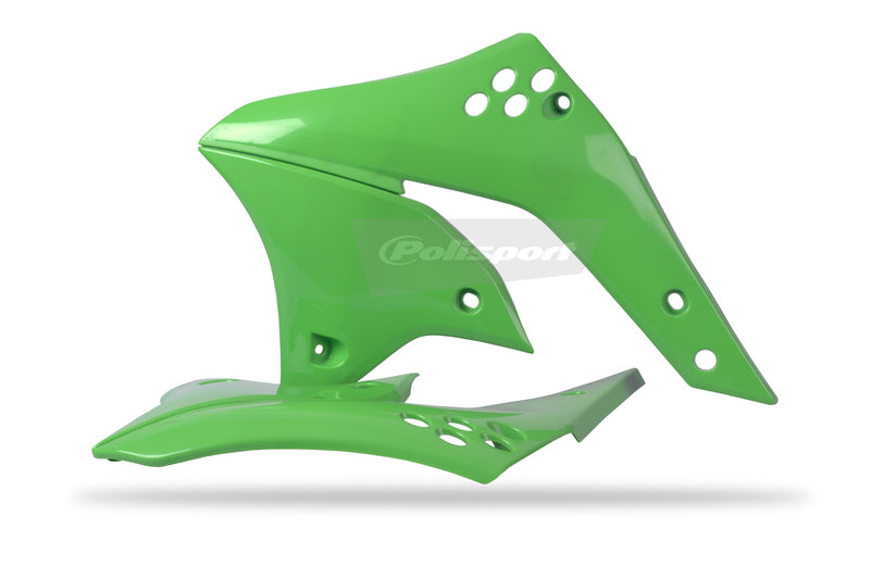 POLISPORT Radiator Covers Green Kawasaki KX250F