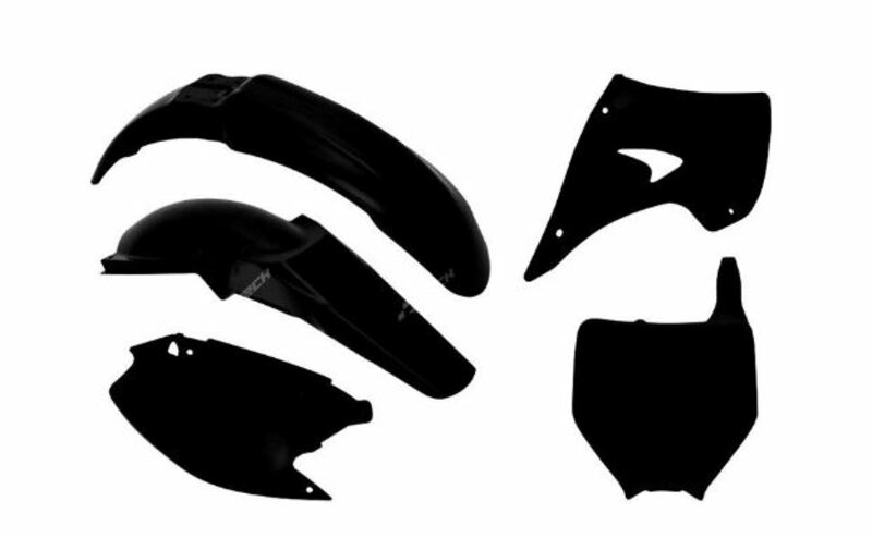 RACETECH Plastics Kit Black Kawasaki KX125/250