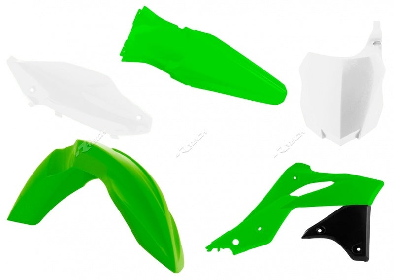 RACETECH Plastic Kit OEM Color (2016) Green/White Kawasaki KX250F