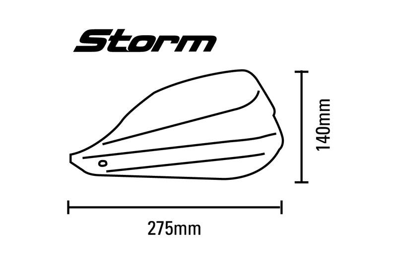 BARKBUSTERS Storm Handguard Kit Single Point Bar End Black