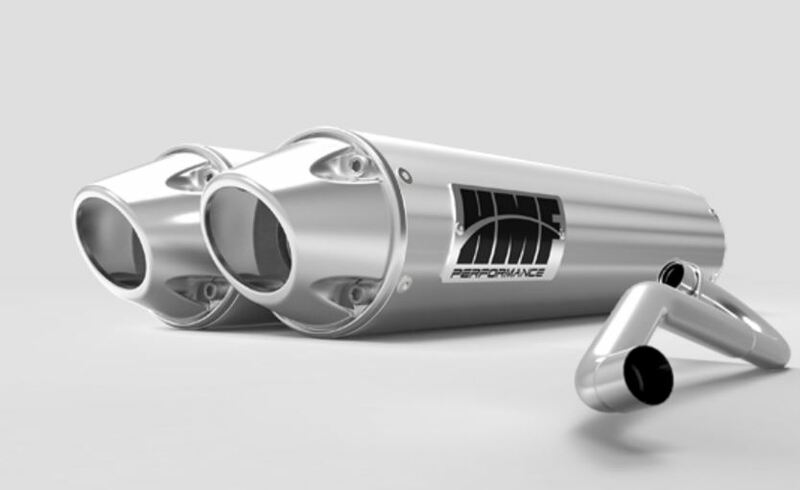 HMF Dual Performance Series Full Exhaust System - Brushed Stainless Steel/ Euro Polaris RZR