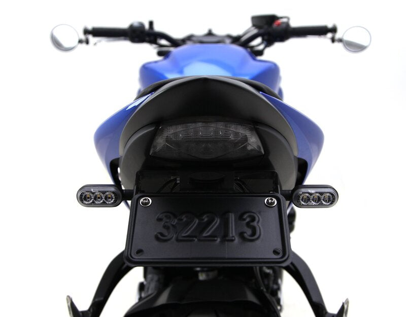 DENALI T3 Switchback M8 LED 3in1 Indicator Taillight Combination Body Black / Lens Clear (Pair), Rear
