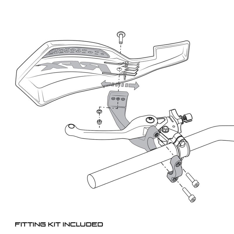 RFX 1 Series Handguard (Red/White) Including Fitting Kit