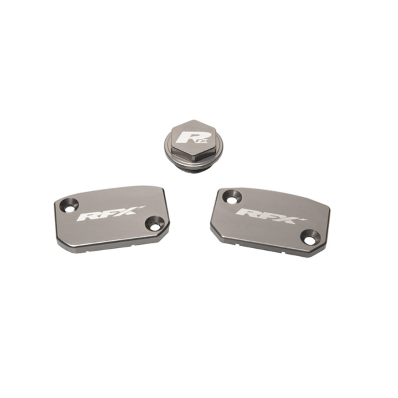 RFX Pro Series Reservoir Cap Kit Kit - Mineral Grey / Brembo Brake and Clutch