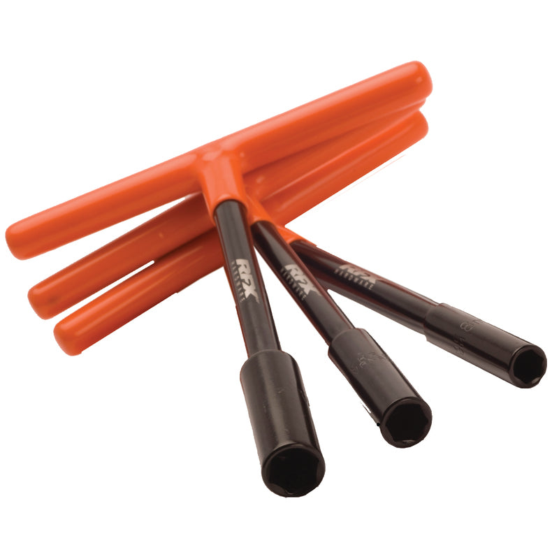 RFX Pro Series T-Bar Set Standard Reach With Rubber Handle - Black/orange