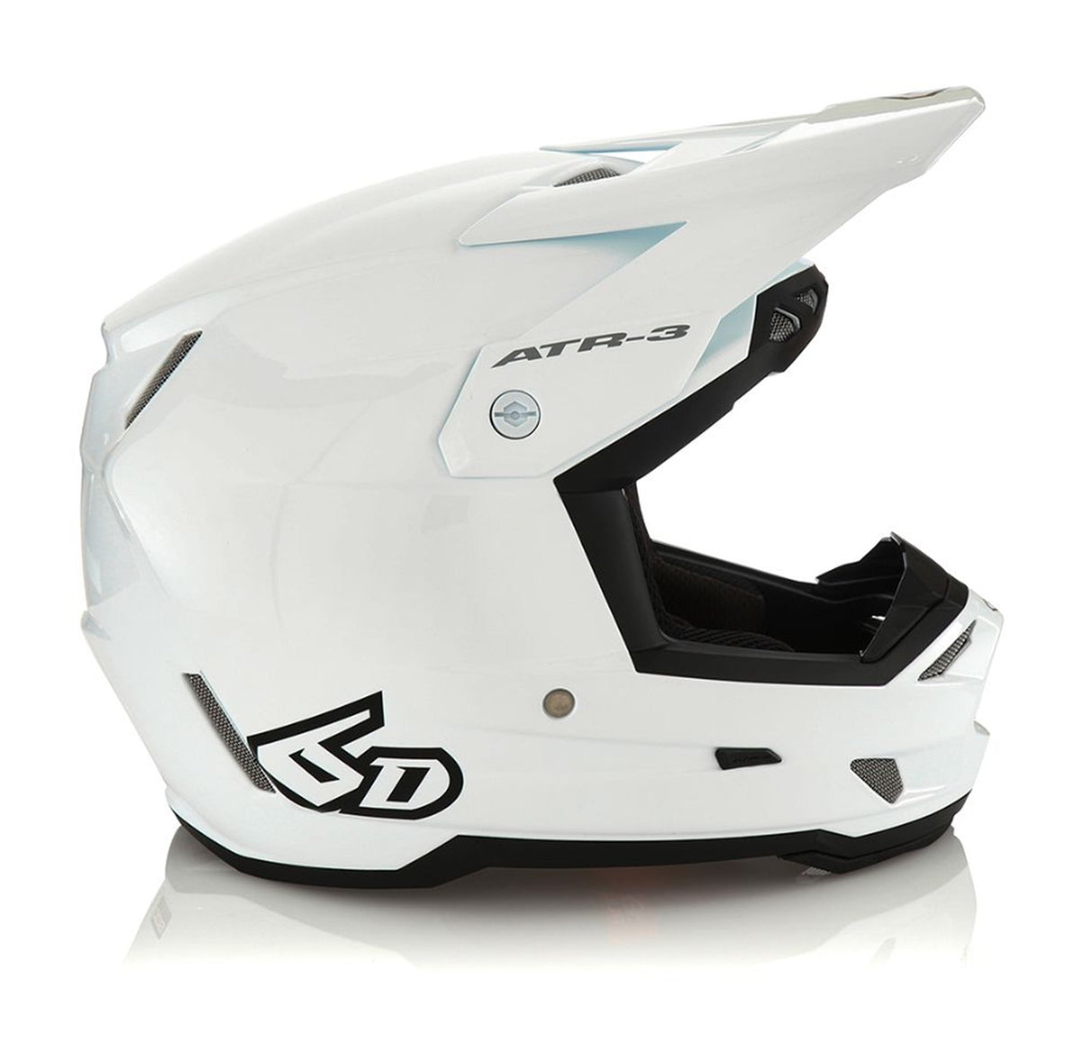6D Helmet ATR-3 Solid Gloss White FIM, XL