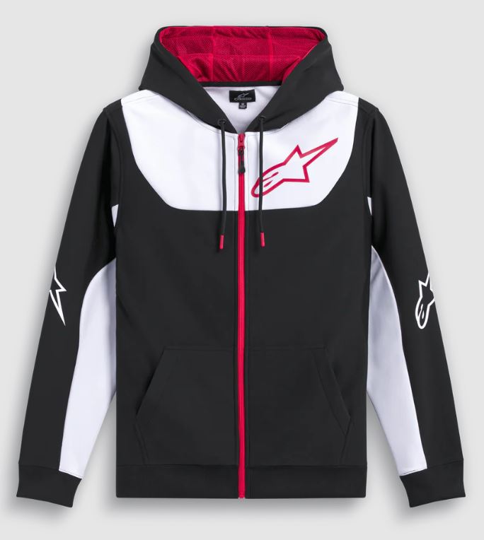 Alpinestars Fleece Session v3 Hoodie Black/White/Red, L