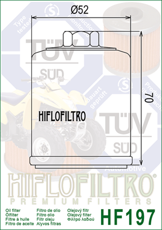 HIFLOFILTRO Oil Filter - HF197