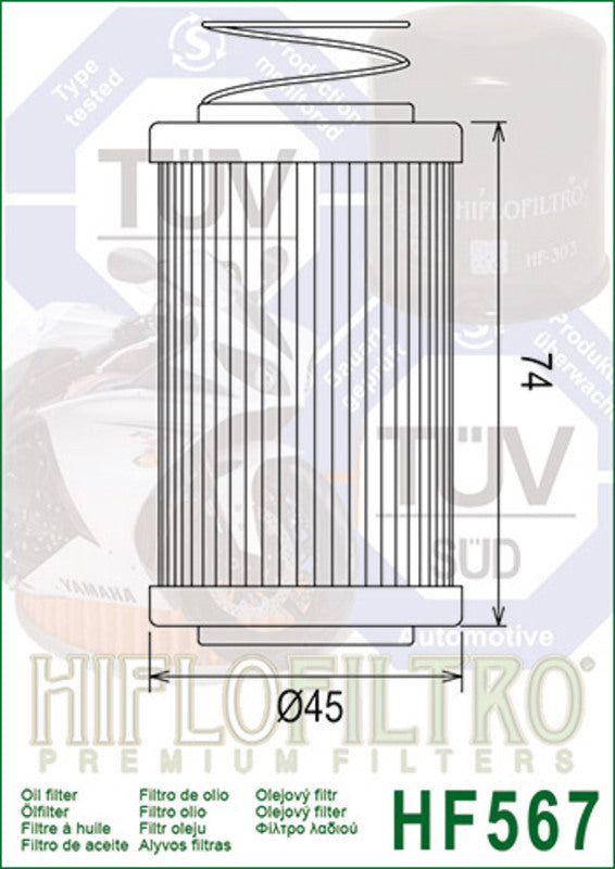 HIFLOFILTRO Oil Filter - HF567