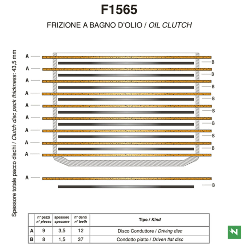 NEWFREN Standard Steel + Friction Clutch Plates Kit