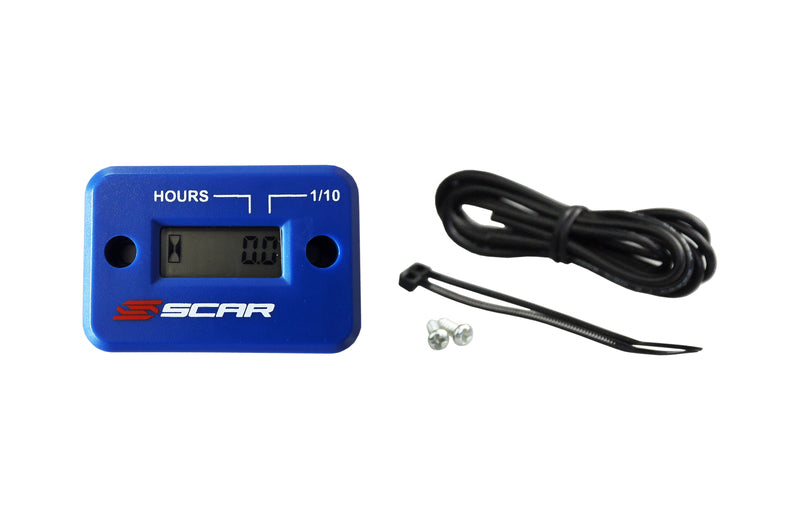 SCAR Hour-meter with Wire Velcro Fixing Blue
